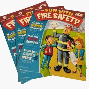 Fun With Fire Safety Activity Book For Kids Puzzles Games Tips First Alert lot 3